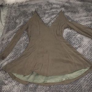 Backless green dress